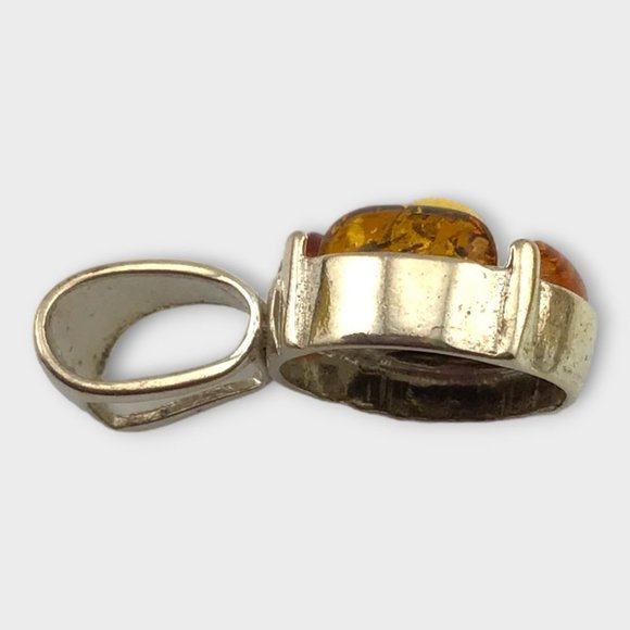 Amber Earrings and Pendant Set Sterling Silver - Picture 5 of 15